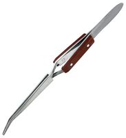 PTW1128 - 160mm Reverse Action Tweezers, Curved Tips