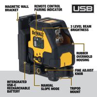 DCLE14201GB-XJ - USB Green Beam Cross Line Laser Level