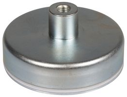 E873 - 50mm Ferrite Shallow Pot Magnet with M6 Threaded Hole