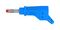 66.9328-23 - 4mm Plug, Shrouded, Blue
