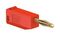 22.1004 + 22.2030-22 - 2mm Stackable Banana Plug, 10A, 60V, Red, 5 Pack