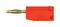 22.1004 + 22.2030-22 - 2mm Stackable Banana Plug, 10A, 60V, Red, 5 Pack