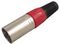PSG01310 - 3 Pole XLR Plug with Red Coloured Strain Relief