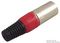 PSG01310 - 3 Pole XLR Plug with Red Coloured Strain Relief