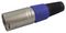 PSG01311 - 3 Pole XLR Plug with Blue Coloured Strain Relief