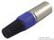 PSG01311 - 3 Pole XLR Plug with Blue Coloured Strain Relief