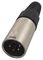 PSG01314 - 4 Pole XLR Plug with Black Coloured Strain Relief