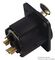 NC3FD-LX-B - 3-Pole XLR Socket, Panel Mounted, Gold Plated Contacts