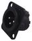 NC3MD-LX-BAG - XLR Plug, 3 Pole, Chassis, Black