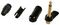 NP2RX-B - 6.35mm Jack Plug, Mono, 90 Degree, Black
