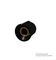 CP-LB16-5-6D - 16mm Instrument Knob, Black with Red Top, 6mm Round Shaft