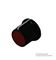 CP-LB21-1-6D - 21mm Instrument Knob, Black with Red Top, 6mm Round Shaft