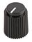 CP-AE14-6-S(6.4)H - 13.8mm Instrument Knob, Black Aluminium, 6.4mm Round Shaft