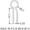 TEST-3 - Angled Pin PCB Test Terminal, 1mm PCB Hole, 100 Pack