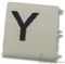 LHS3-1TW/Y - Pre-Printed Heat Shrink Cable Marker, Y, White, 3mm, 100 Pack