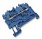 2000-1204 - 2 Conduct Through Terminal Block, Push in Cage Clamp, 35mm DIN Rail Mount, 24AWG to 16AWG, 800V, 13.5A, Blue