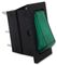 C5503ALNAK - Rocker Switch, On Off, SPST, Green Illuminated, 250V AC, 16A