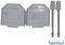 MC-DPPK9-GREY-K - Backshell for DE, 9 Way, Grey Nylon