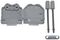 MC-DPPK9-GREY-K - Backshell for DE, 9 Way, Grey Nylon
