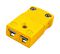 AM-K-LCF - ANSI Miniature Inline Thermocouple Socket, Yellow, K Type