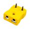 AM-K-PCB - ANSI PCB Mountable Miniature Socket, Type K, Thermocouple, Yellow