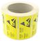 055-0083 - 38mm x 76mm ESD Caution Self Adhesive Labels, Black/Yellow, x1000
