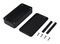 BIM2002/12-BLK/BLK - Black ABS Enclosure - 100x50x25mm