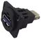 CP30205N - USB 3.0 A to A Feedthrough Panel Mount Connector, CSK hole, Black Plastic XLR Frame