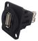 CP30208N - USB 2.0 A to A Feedthrough Panel Mount Connector, CSK hole, Black Plastic XLR Frame