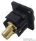 CP30231 - White Phono (RCA) Feedthrough Panel Mount Connector, Black Plastic XLR Frame