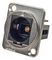 CP30217M - TOSLink EIAJ Optical Fibre Feedthrough Panel Mount Connector, Silver Metal XLR Frame