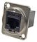 CP30220M - UTP Cat5e RJ45 Feedthrough Panel Mount Connector, Silver Metal XLR Frame