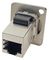 CP30220SM - Shielded FTP Cat5e RJ45 Feedthrough Panel Mount Connector, Silver Metal XLR Frame