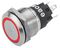82-5151.1114 - Vandal Resistant Push Button Switch, SPDT, Momentary, 24V DC, Red, 19mm