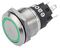 82-5151.1134 - Vandal Resistant Push Button Switch, SPDT, Momentary, 24V DC, Green, 19mm