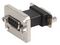 NADB9FF - 9 Pin D-Sub Socket to Socket Panel Mount Feedthrough Adaptor, Silver Metal D-Shape Housing