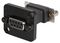 NADB9FF-B - 9 Pin D-Sub Socket to Socket Panel Mount Feedthrough Adaptor, Black Metal D-Shape Housing