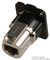 NE8FDX-P6-B - RJ45 Cat6 Socket to Socket Panel Mount Feedthrough Adaptor, Black Metal D-Shape Housing