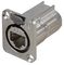 NE8FDX-Y6 - RJ45 Cat6a Shielded Socket to IDC Panel Mount Feedthrough Adaptor, Metal D-Shape Housing