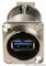 NAUSB3 - USB 3.0 A to B Reversible Socket to Socket Panel Mount Feedthrough Adaptor, Metal D-Shape Housing
