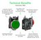 XB4BA21 - Industrial Push Button Switch, Momentary, SPST-NO, 120V AC, 6A