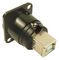 CP30114 - USB 2.0 A to B Horizontal Feedthrough Panel Mount Connector, Nickel Plated, CSK hole, Black Metal XLR Frame