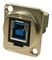 CP30204NM - USB 3.0 B to B Feedthrough Panel Mount Connector, Nickel Plated, CSK hole, Silver Metal XLR Frame