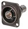 NBB75DFIX - 75 ohm UHD Isolated BNC Socket to Socket Feedthrough Panel Mount Adaptor, 4K & 8K, Metal D-Shaped Housing