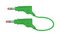 66.9407-050-25 - Stackable Banana Plug to Plug Test Lead, 4mm, 600V, 32A, 500mm, Green