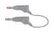 66.9407-100-28 - Stackable Banana Plug to Plug Test Lead, 4mm, 600V, 32A, 1m, Grey