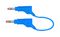 66.9407-200-23 - Stackable Banana Plug to Plug Test Lead, 4mm, 600V, 32A, 2m, Blue