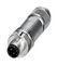 1424682 - Sensor Connector, CAT5, PROFINET Series, M12, Male, 4 Positions, Push In Pin, Straight Cable Mount