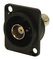 CP303090X - BNC 50Ohm to BNC 50Ohm, Panel Mount Feedthrough Connector, Black Metal, Plain Holes