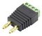 CLB-JL-8158 - Double 4mm Banana Plug to 4-Way Terminal Block Adaptor